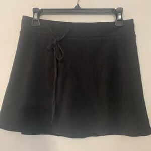 John Galt Black Thermal Mini Skirt
